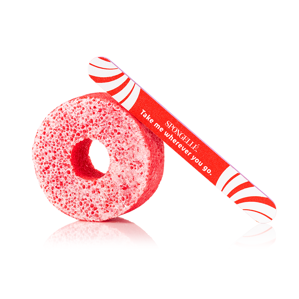 Candy Cane Holiday PediPOP Pedi Buffer & Nail File Christmas
