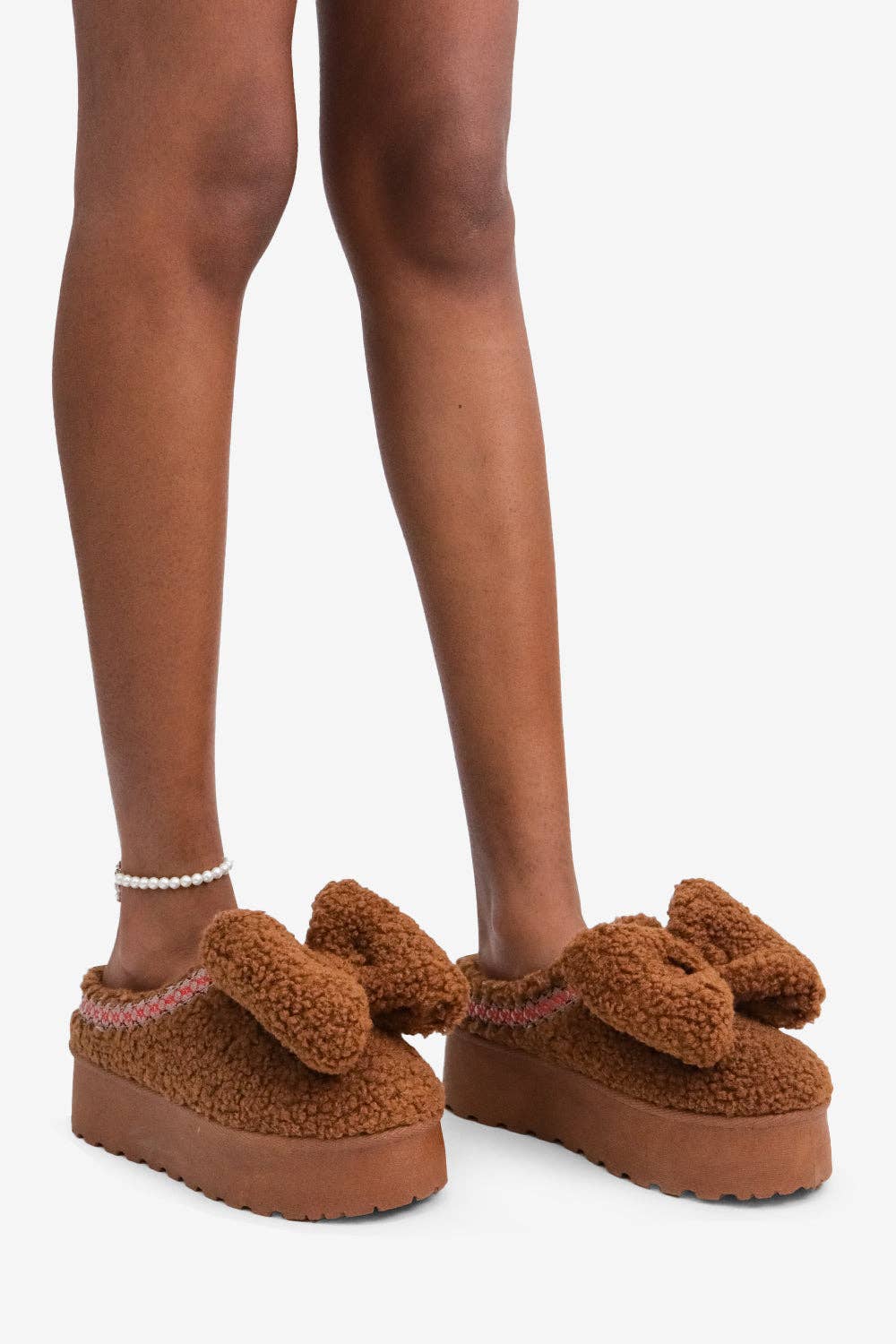 BUTTERSCOTCH - Plush & Cozy Platform Slipper w/ Bow Detail