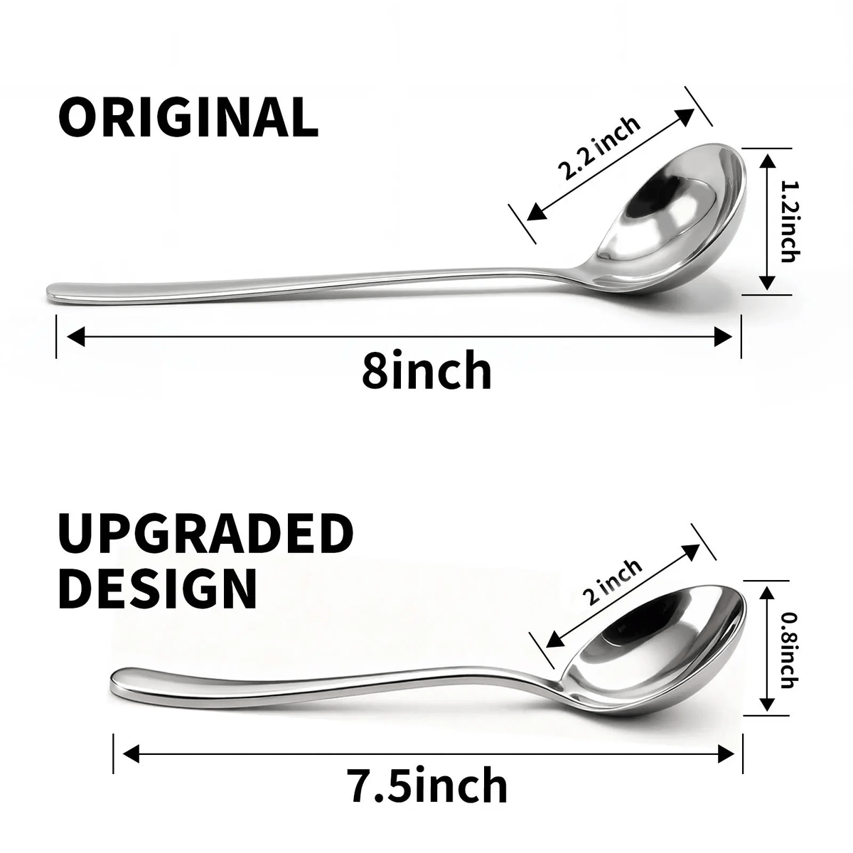 üç≤ 4/6 PCs Stainless Steel Soup Spoon Set
