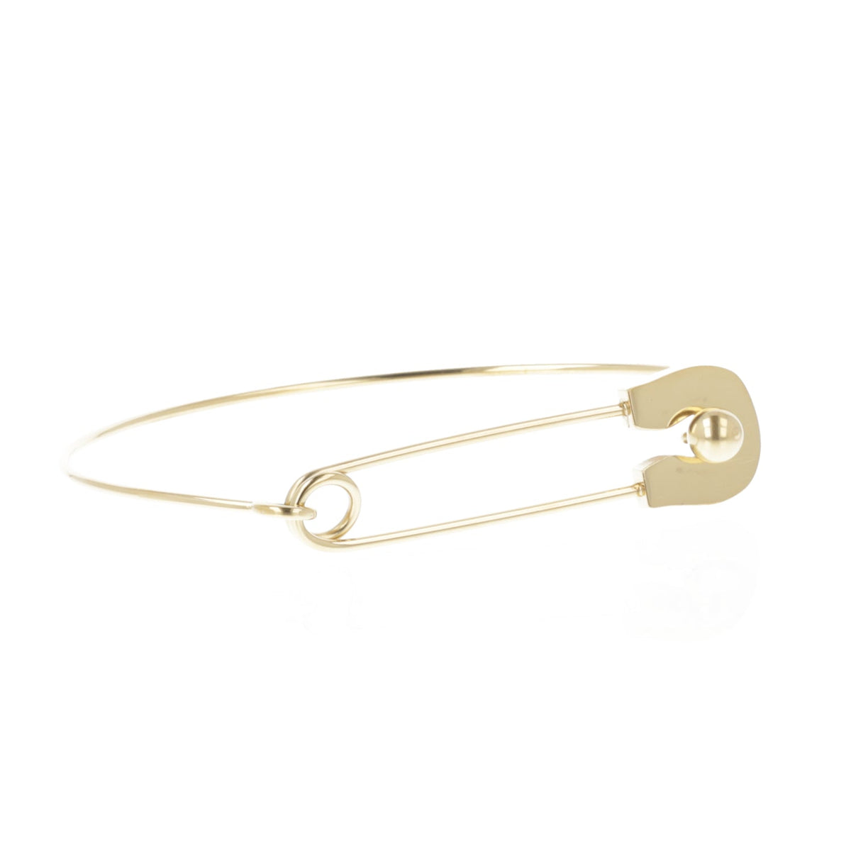 Safety Pin Bangle (Gold Plated)