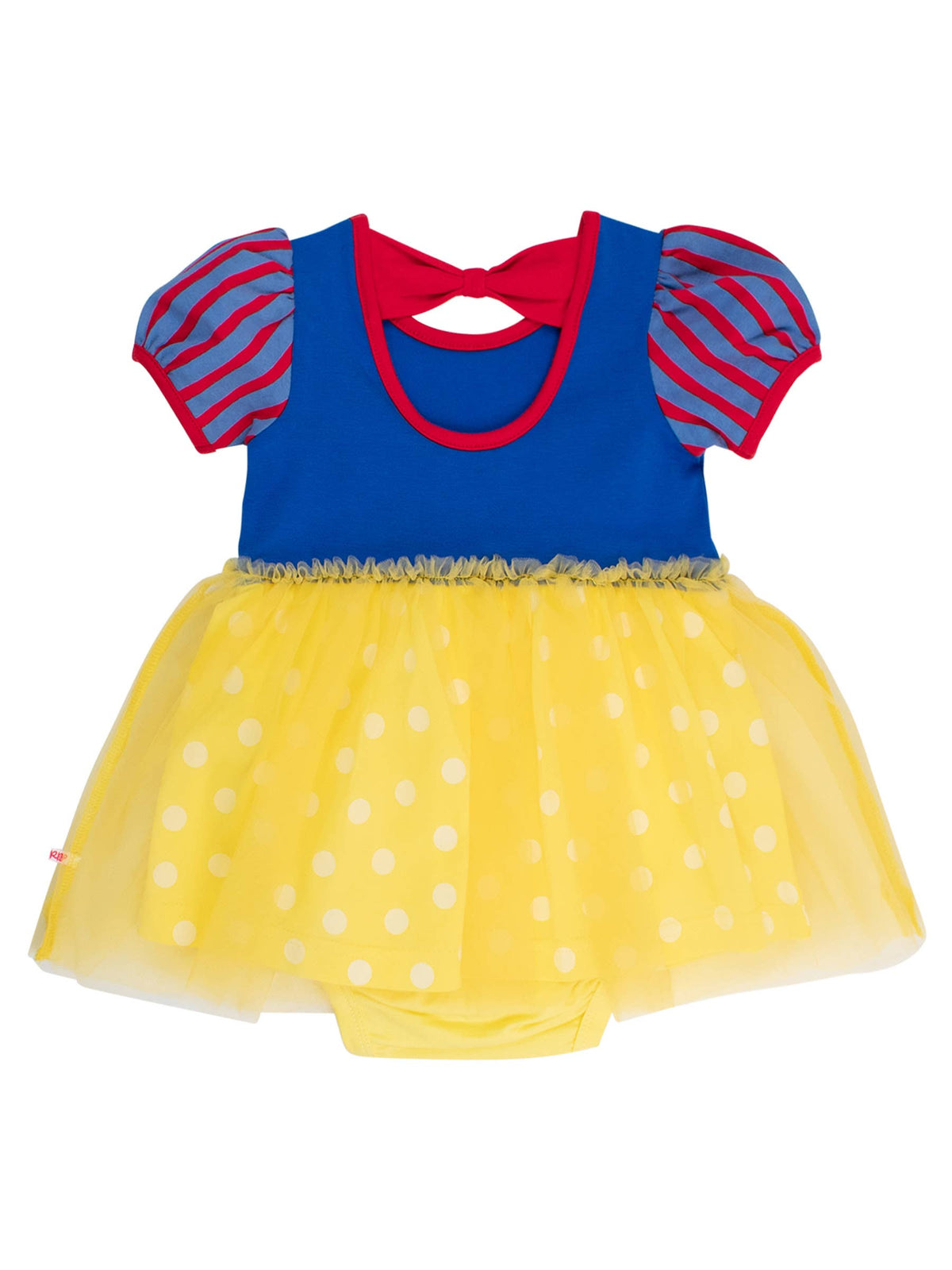 Baby Girls Apple Princess Short Sleeve Bow Twirl Romper