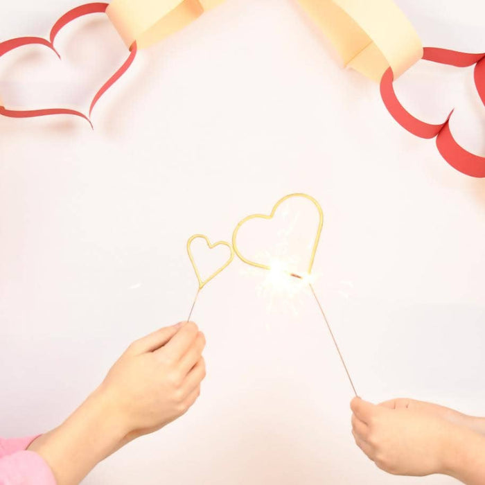 Big Gold Heart Sparkler Wand