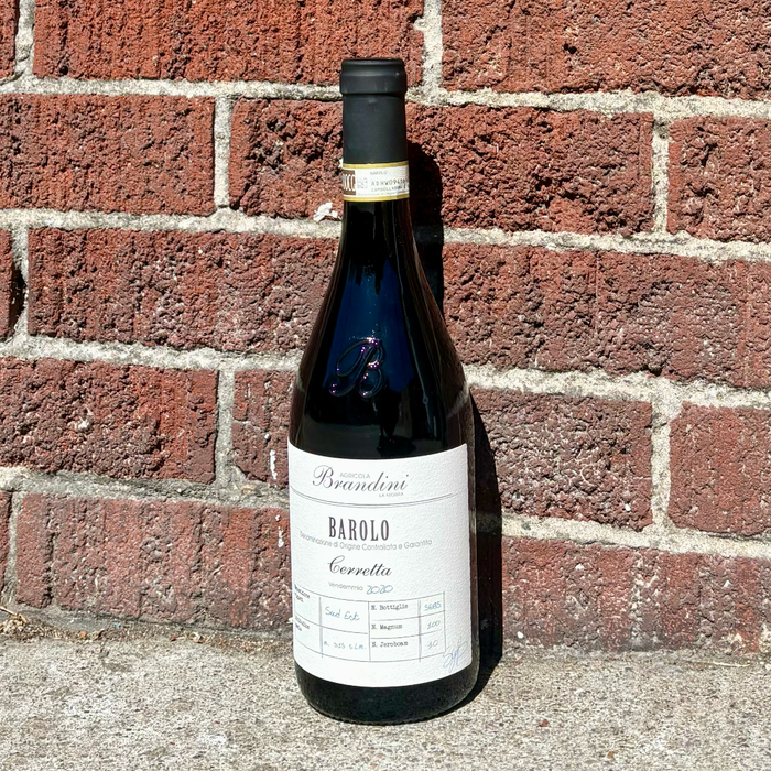 Brandini Barolo Cerretta 2020 wine bottle with front label