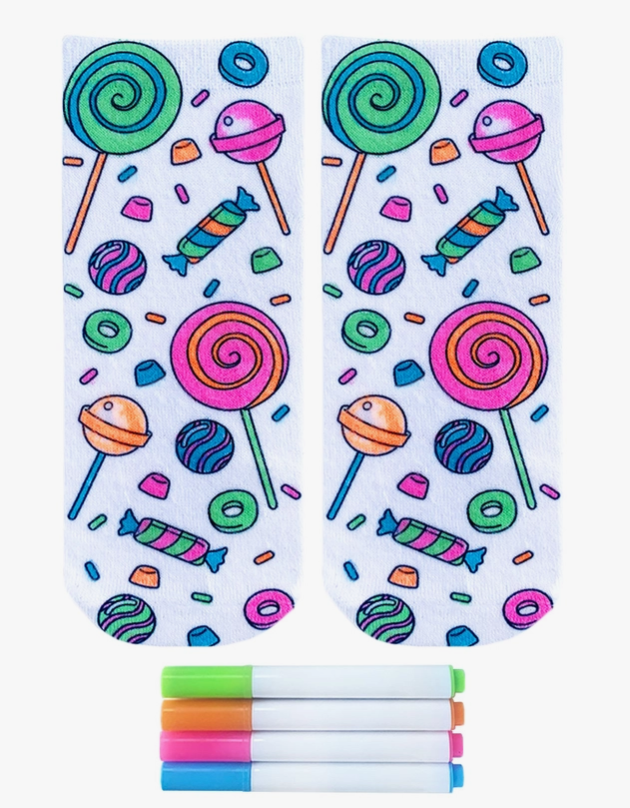 Candy Explosion Coloring Socks - Premium from Living Royal - Just $8.95! Shop now at Pat's Monograms