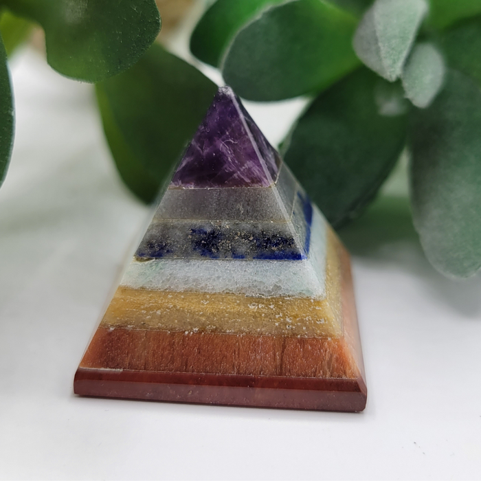 Chakra Stone Layer Pyramid 1"
