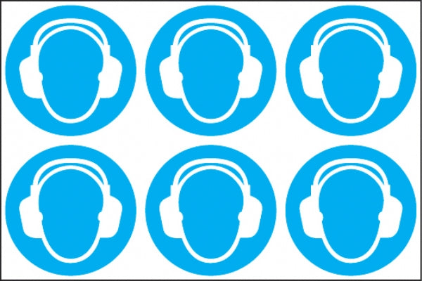 Ear defenders symbol (24 pack) 6 to sheet