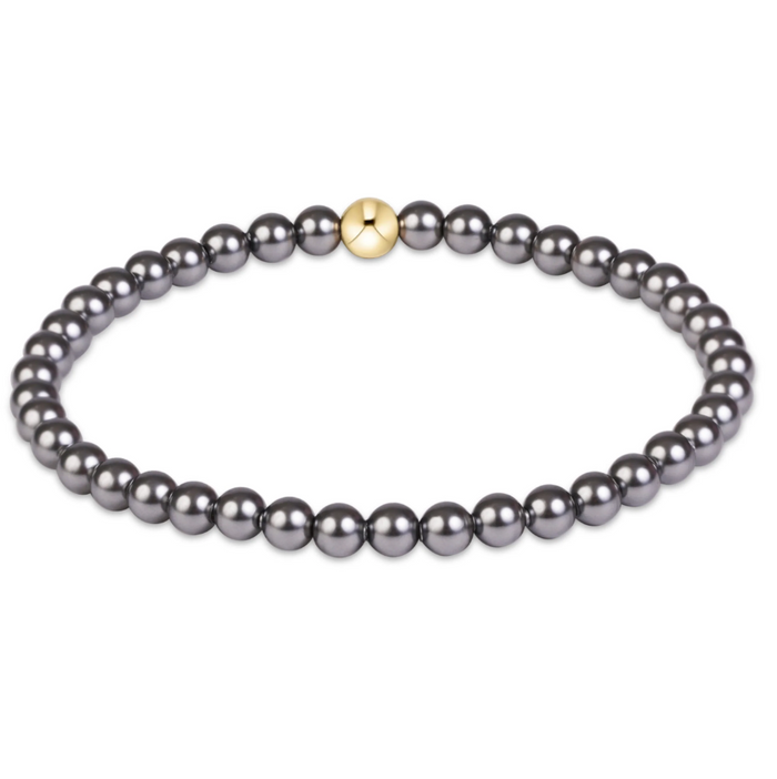 Enewton Classic 4mm Bracelet Dark Grey Pearl Bracelets in at Wrapsody