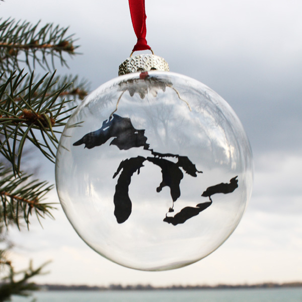 Great Lakes Glass Christmas Ornament - City Bird