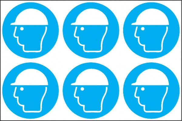 Hard hat symbol (24 pack) 6 to sheet