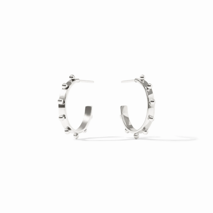 Julie Vos SoHo Hoop Small in Silver Earrings in at Wrapsody