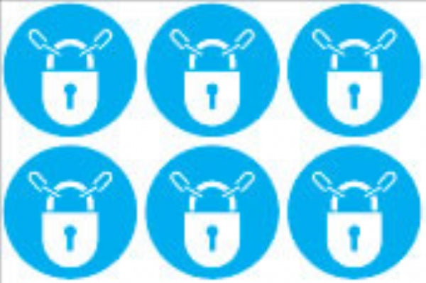 Keep locked symbol (24 pack) 6 to sheet