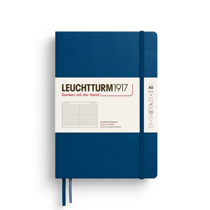 LEUCHTTURM1917 Hardcover Ruled Notebook - A5, Indigo