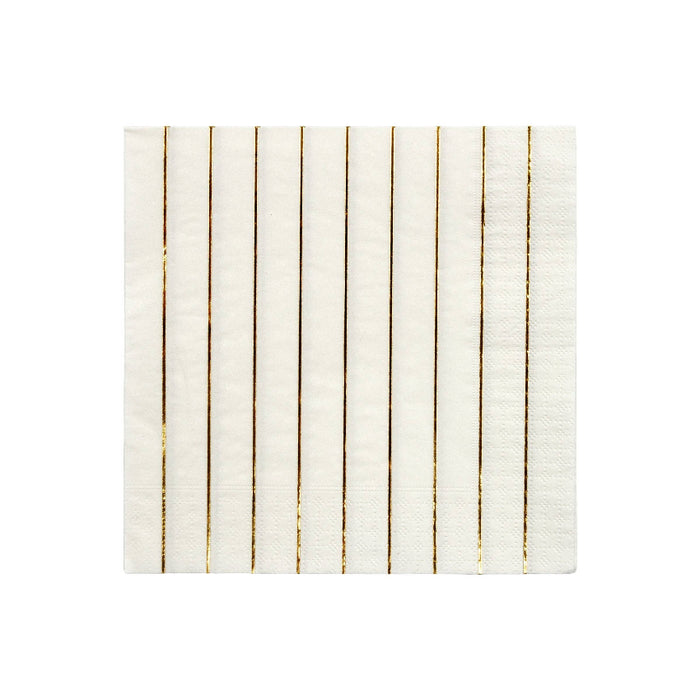 Meri Meri Gold Stripe Napkins - Large