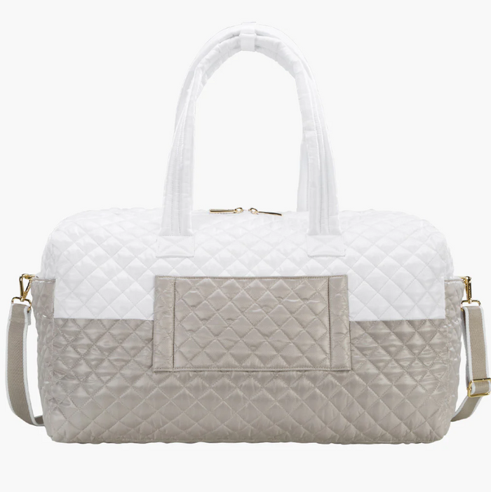Oliver Thomas 24/7 Weekender Duffle White/Dove Grey Luggage in at Wrapsody