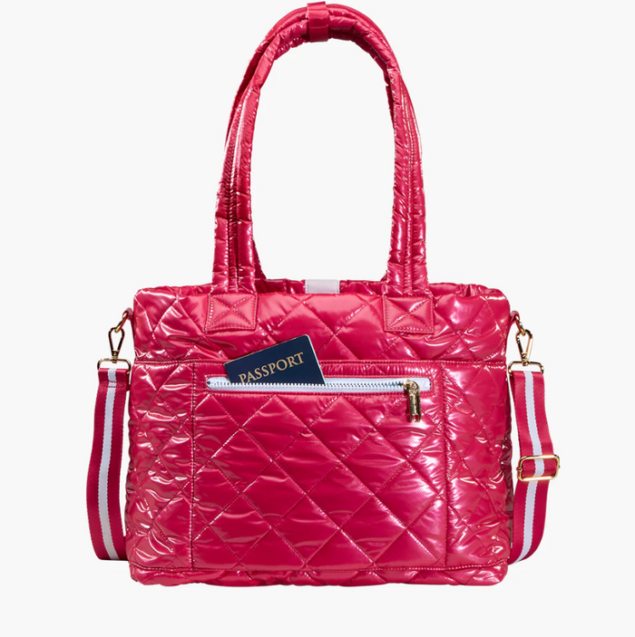 Oliver Thomas Wanderlust Tote Vivid Red Metallic Totes in at Wrapsody