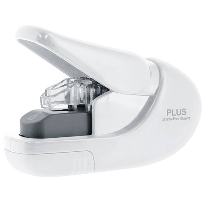 Paper Clinch Staple Free Stapler - White