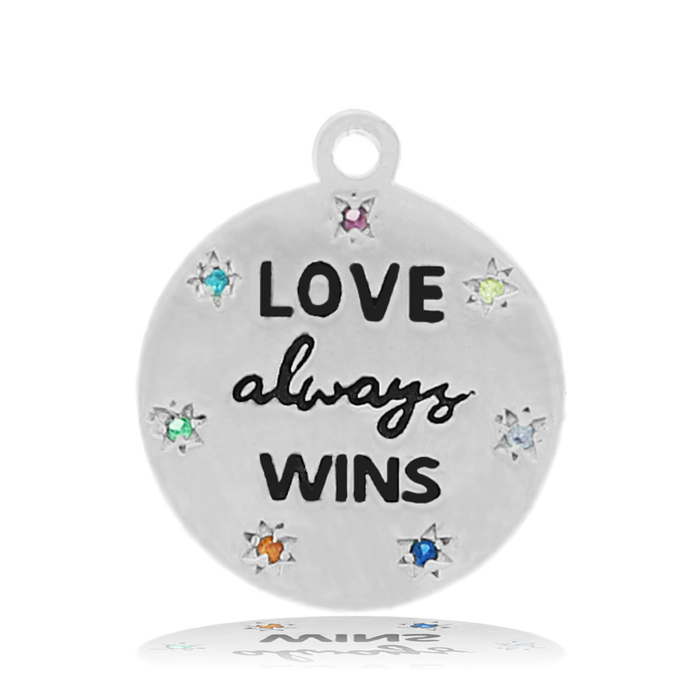 Sardonyx Stone Bracelet with Love Always Wins Sterling Silver Charm