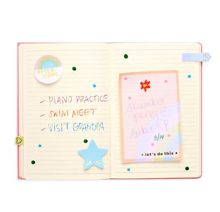 Side Notes Sticky Tab Note Pad - Pastel Rainbows