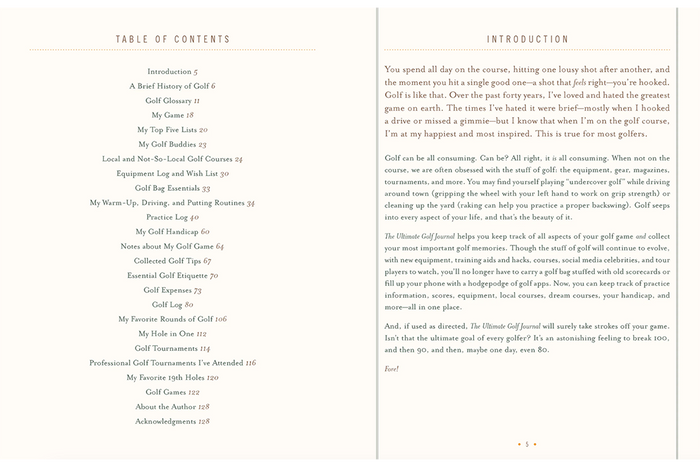 The Ultimate Golf Journal