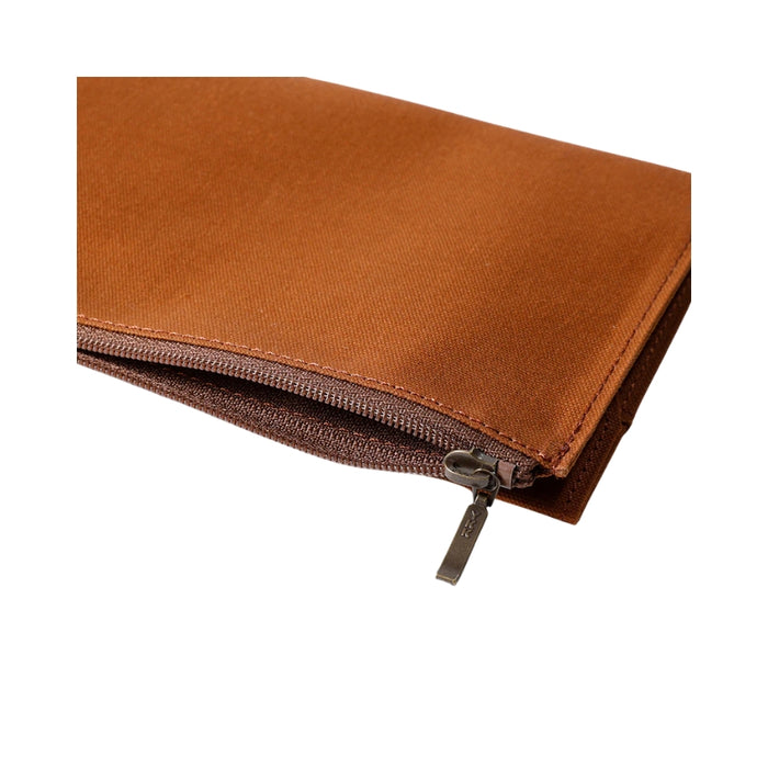 TRAVELER'S FACTORY Cotton Zip Case - Brown