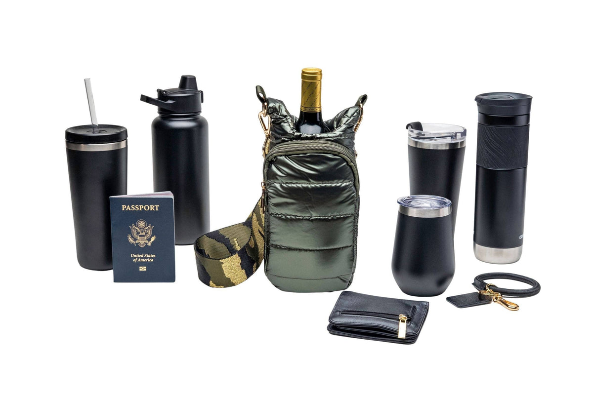 Army Green Shiny HydroBag® with Camo Strap