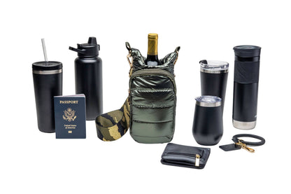Army Green Shiny HydroBag® with Camo Strap
