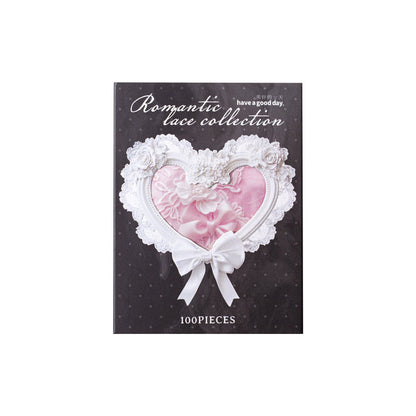 100 Pcs Coquette Lace Stickers LMLS