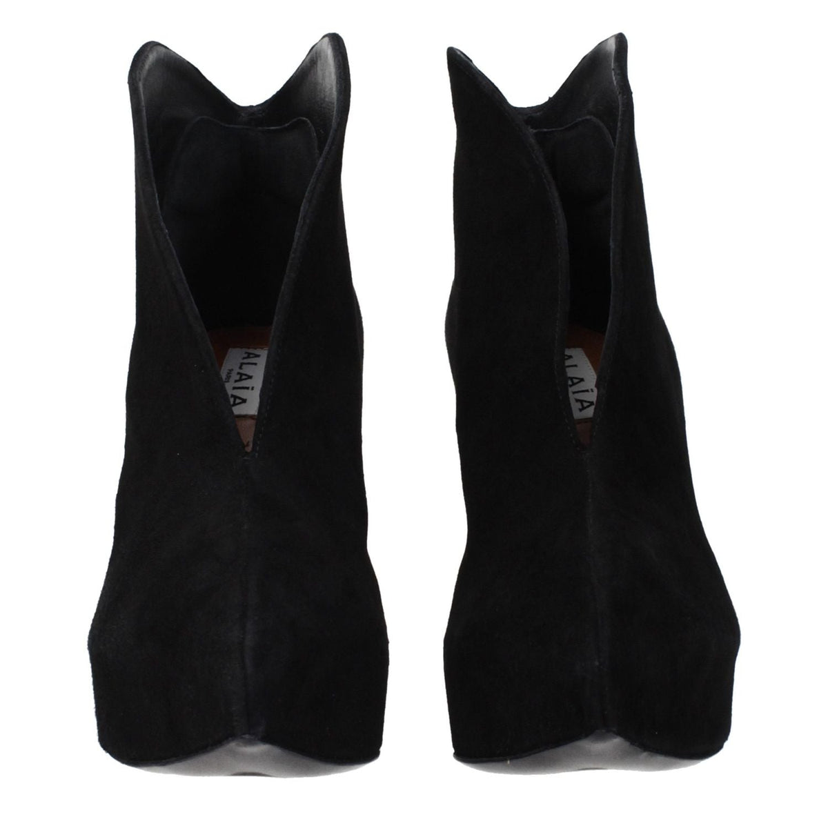 Alaïa Black Leather Ankle Boots
