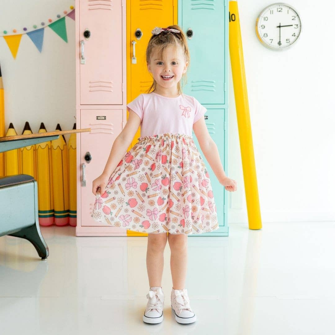 Back to School Cutie Tulle Bow Clip