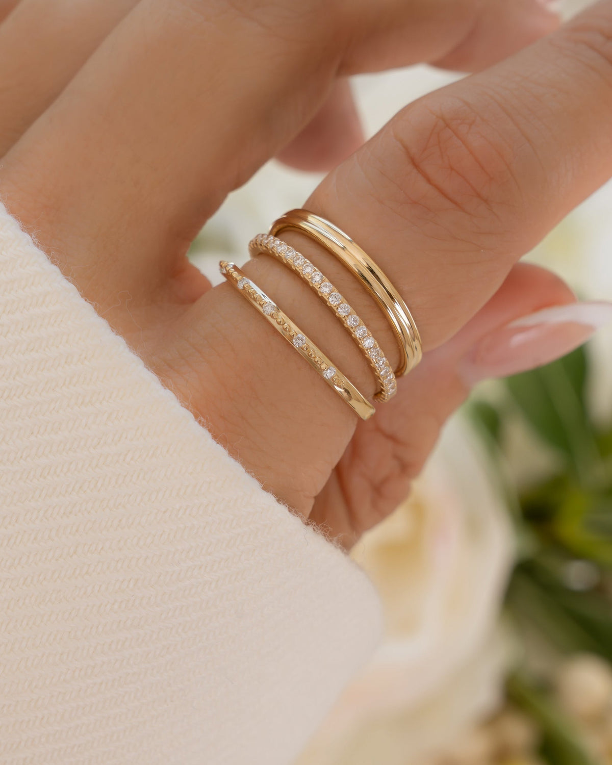 14K Solid Gold Lab-Grown Diamond Eternity Ring