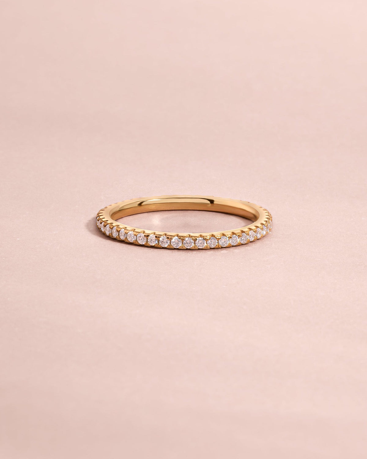 14K Solid Gold Lab-Grown Diamond Eternity Ring