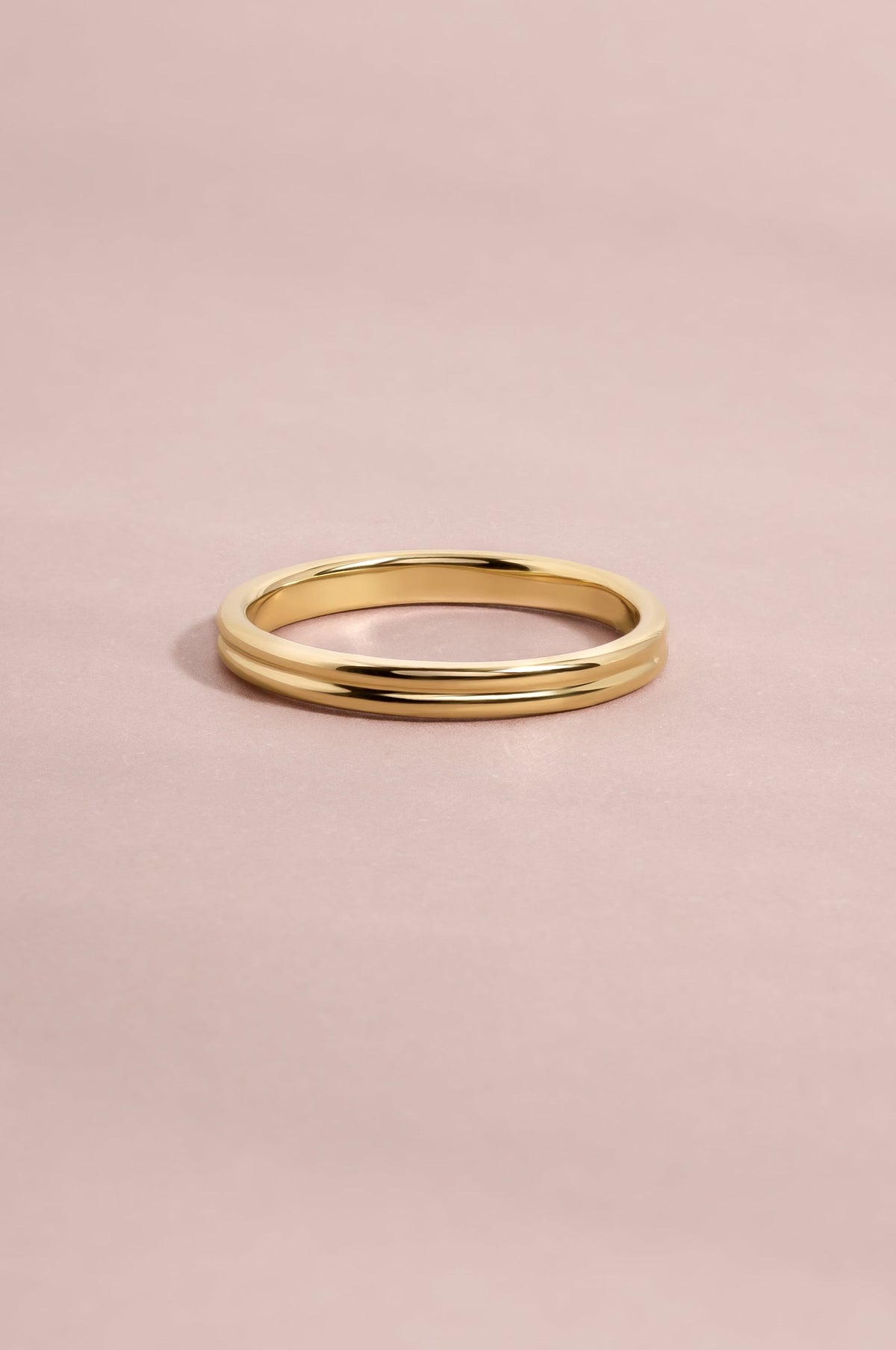 14K Solid Gold Double Band Ring