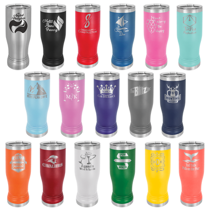 14oz Pilsner - Premium Laser Engraved from Polar Camel - Just $15.50! Shop now at Pat's Monograms
