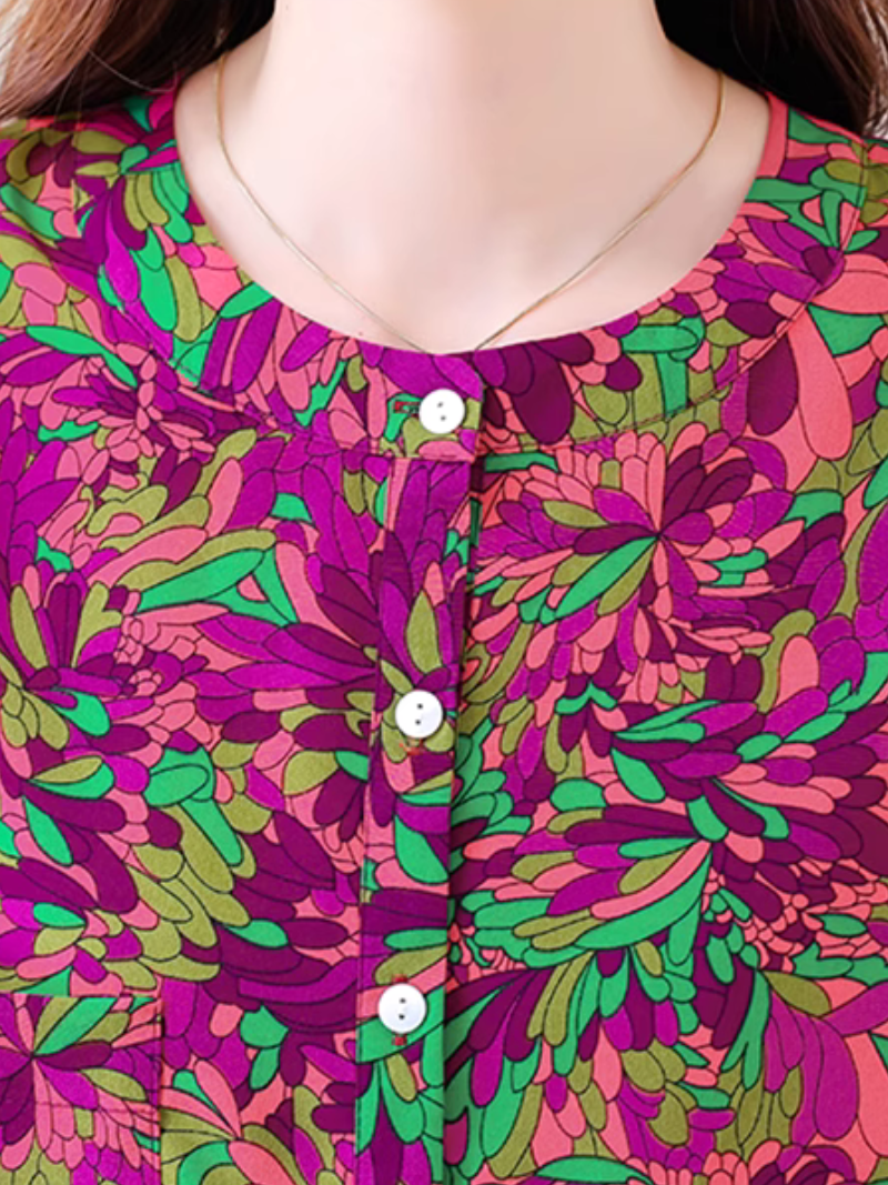 Women's Summer& Spring Stylish Floral Loose Top