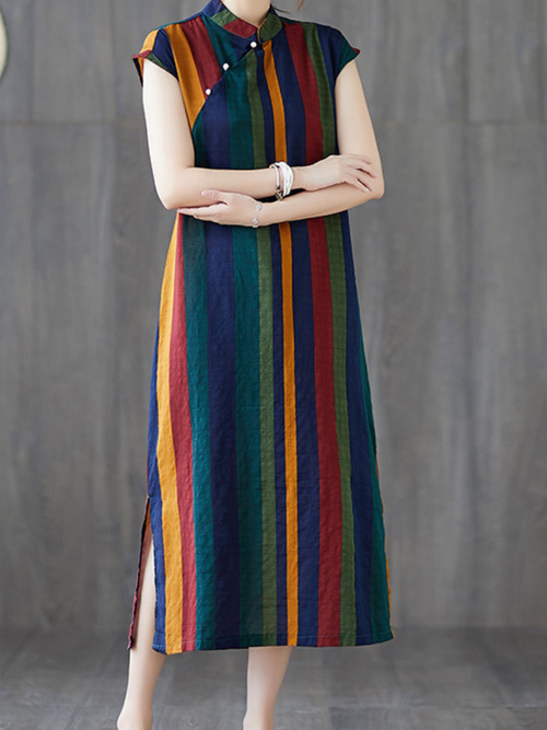 Women's Summer Comfy& Soft Button Up Midi Dress.