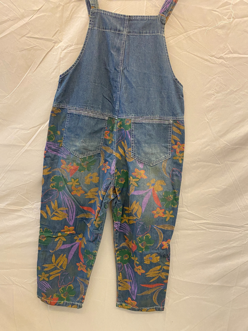 It’s My Life Flower Printed Denim Overall Dungarees