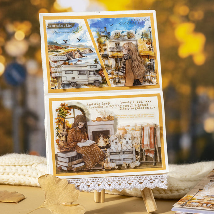 20 Sheets Autumn Theme Stickers Book QTQJ