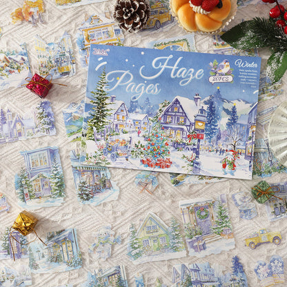 20 Sheets Seasonal Landscape PET Stickers Book SSFJ