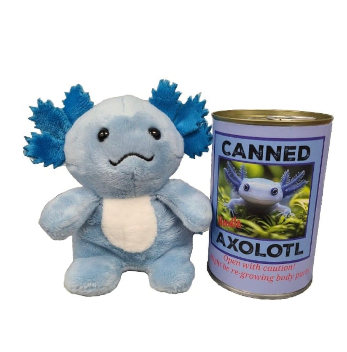 Canned plush animale