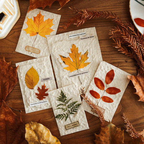 37 Pcs Leaf Theme Junk Jounral Paper and Stickers Kit LYGCSL