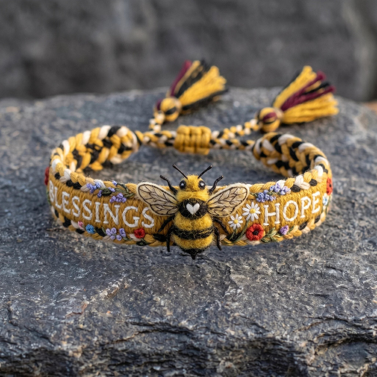 üåºBlessings & Hope üêù2026 Limited Edition Handmade Honey Bee Woven Bracelet
