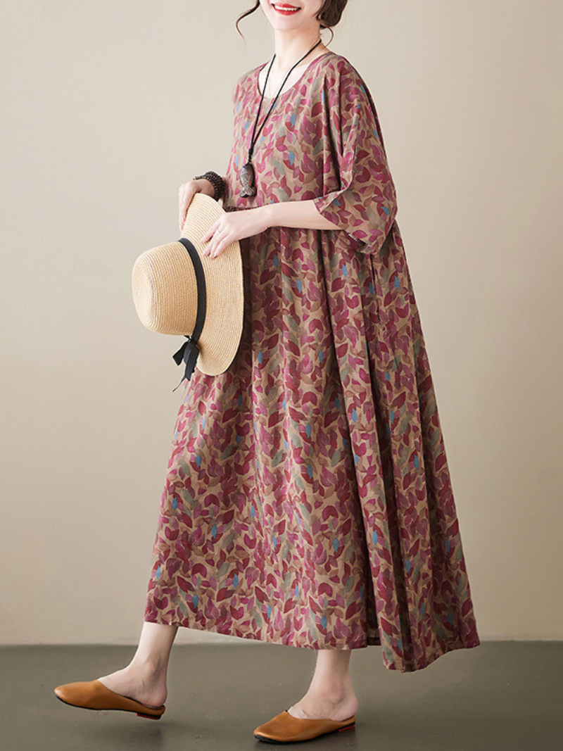 Always Remember Me Women's Round Neck Smock Dress