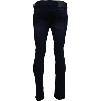 Acht Blue Cotton Tapered Slim Fit Men Casual Denim Jeans