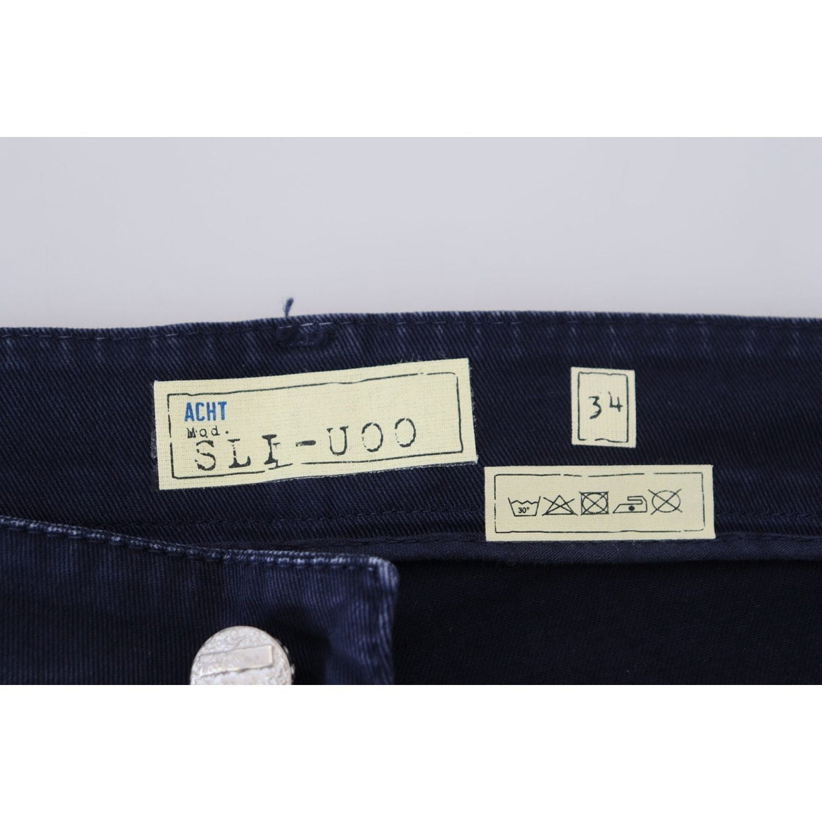 Acht Blue Cotton Tapered Slim Fit Men Casual Denim Jeans