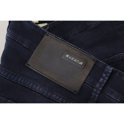 Acht Blue Cotton Tapered Slim Fit Men Casual Denim Jeans