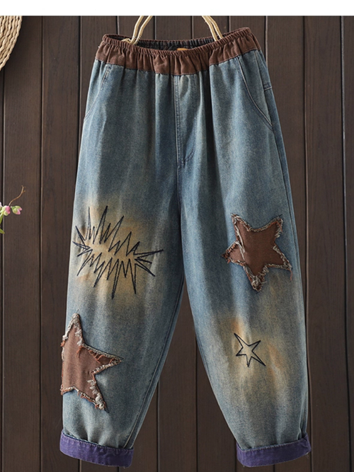 Women's Summer Stylish Everyday Wear Patch Work Bottom