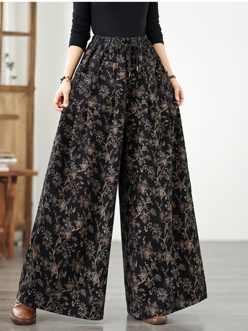 Women’s Stylish Relaxed & Basic  Printed Loose Bottom