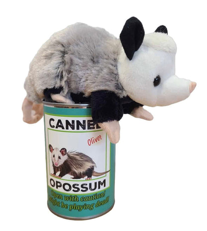 Canned plush animale