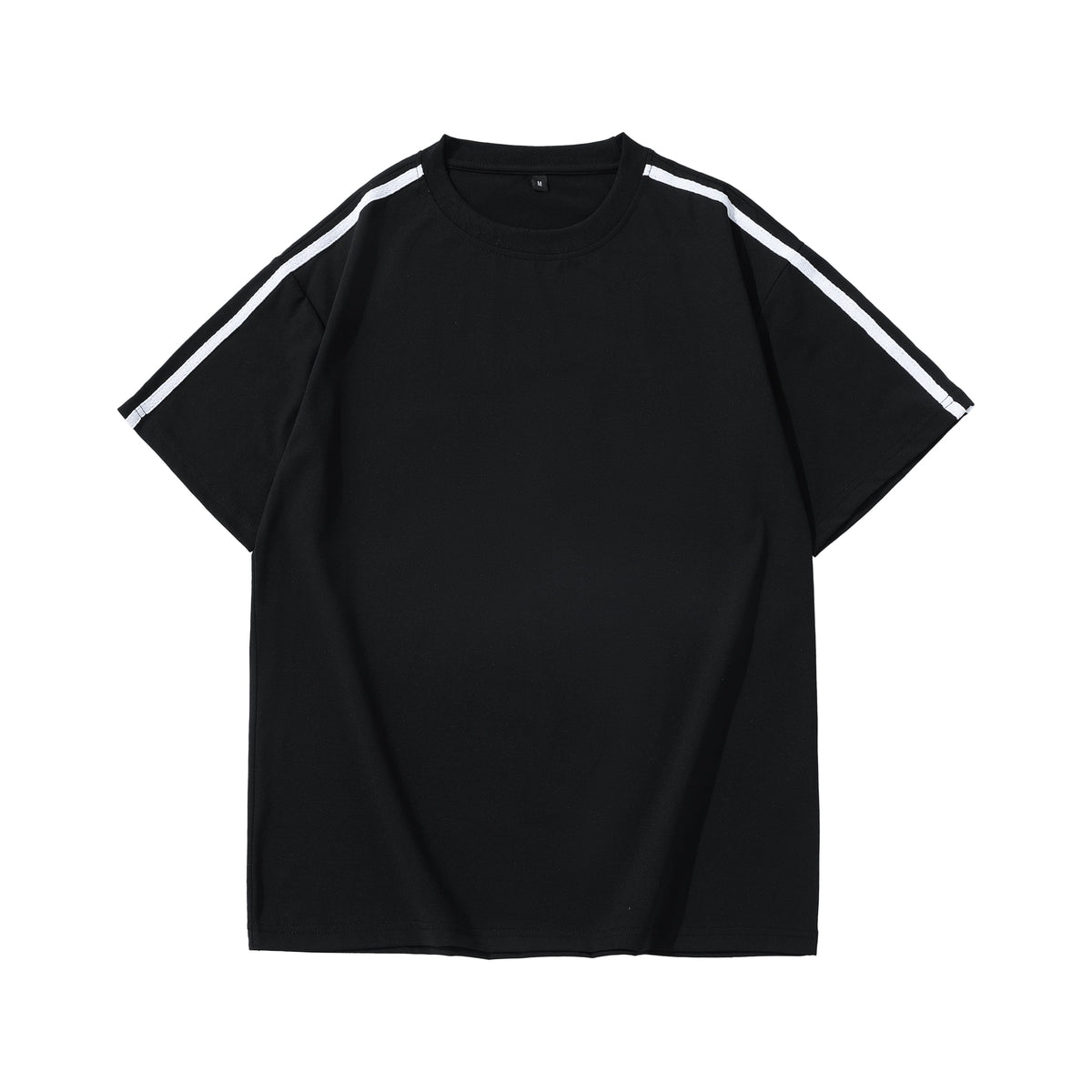 Men's Black & White Contrast Raglan Short-Sleeve T-Shirt