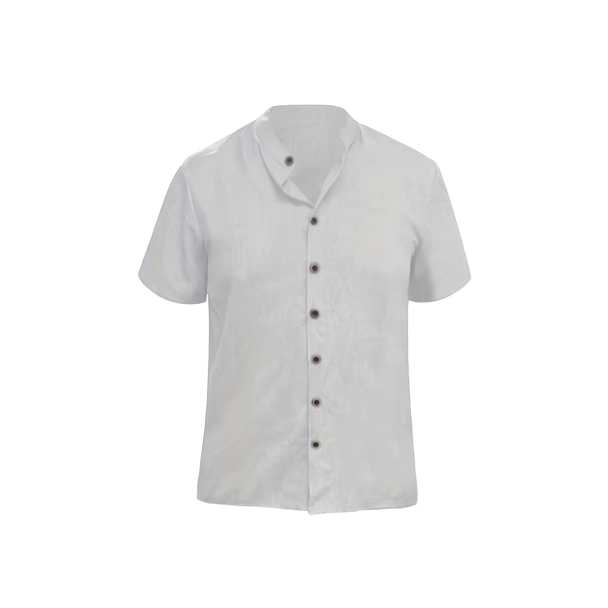 Men's Retro Button-Up Short-Sleeve Casual Shirt